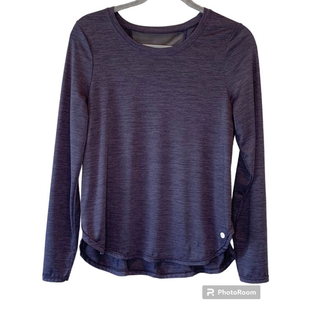 Apana Purple Long Sleeve Workout Shirt Medium